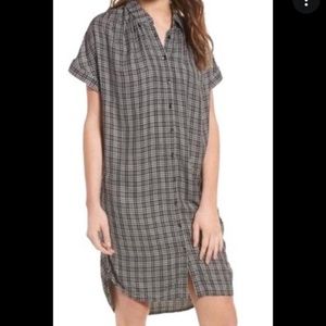 Madewell Central Shirt Thompson Plaid Dress Sz S